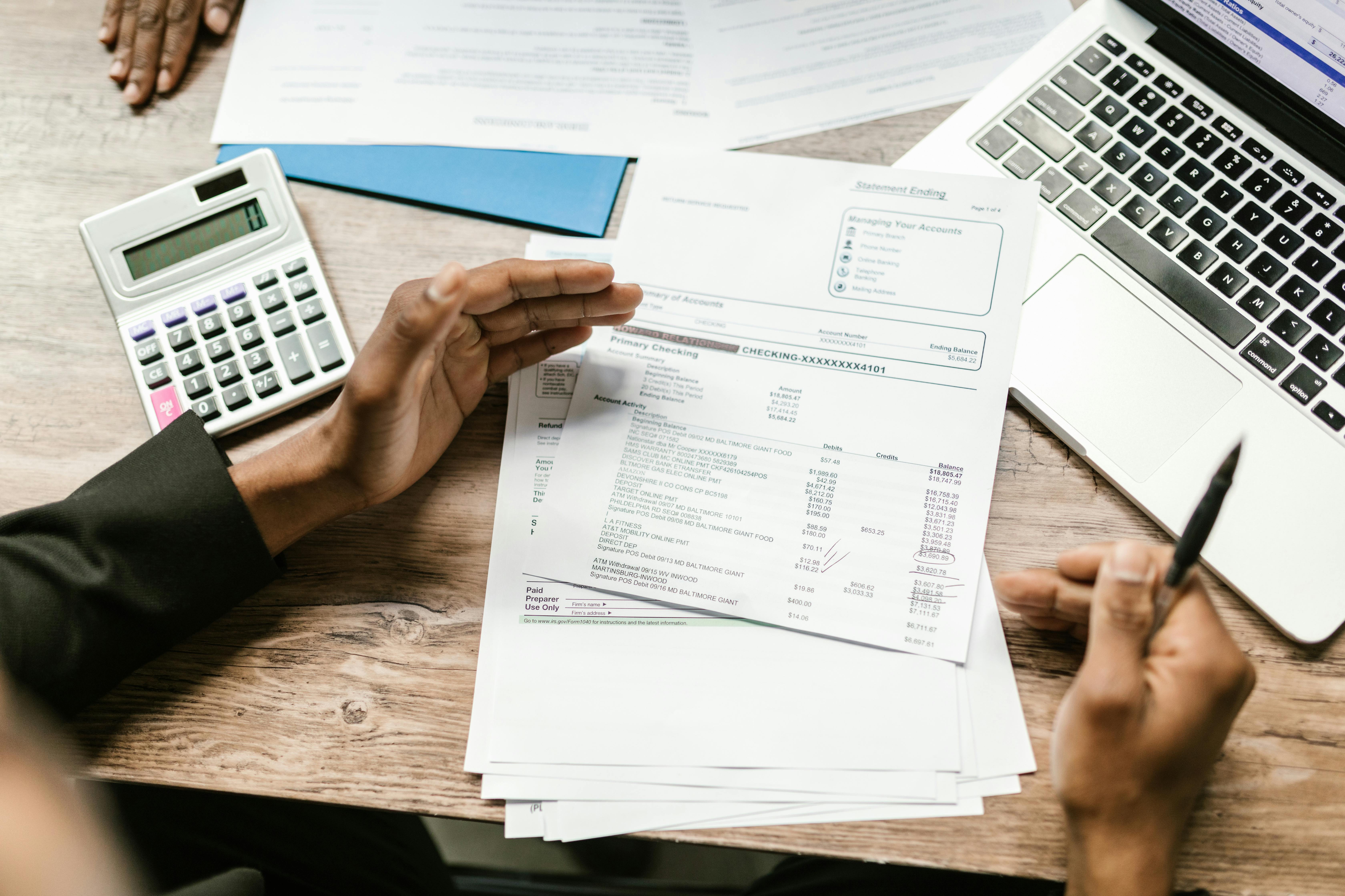 Reviewing financial statements